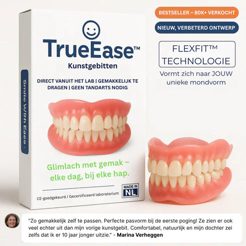 TrueEase™ Op Maat Gemaakt Functioneel Gebit - Perfect Passend in Minuten, Gewoon Thuis