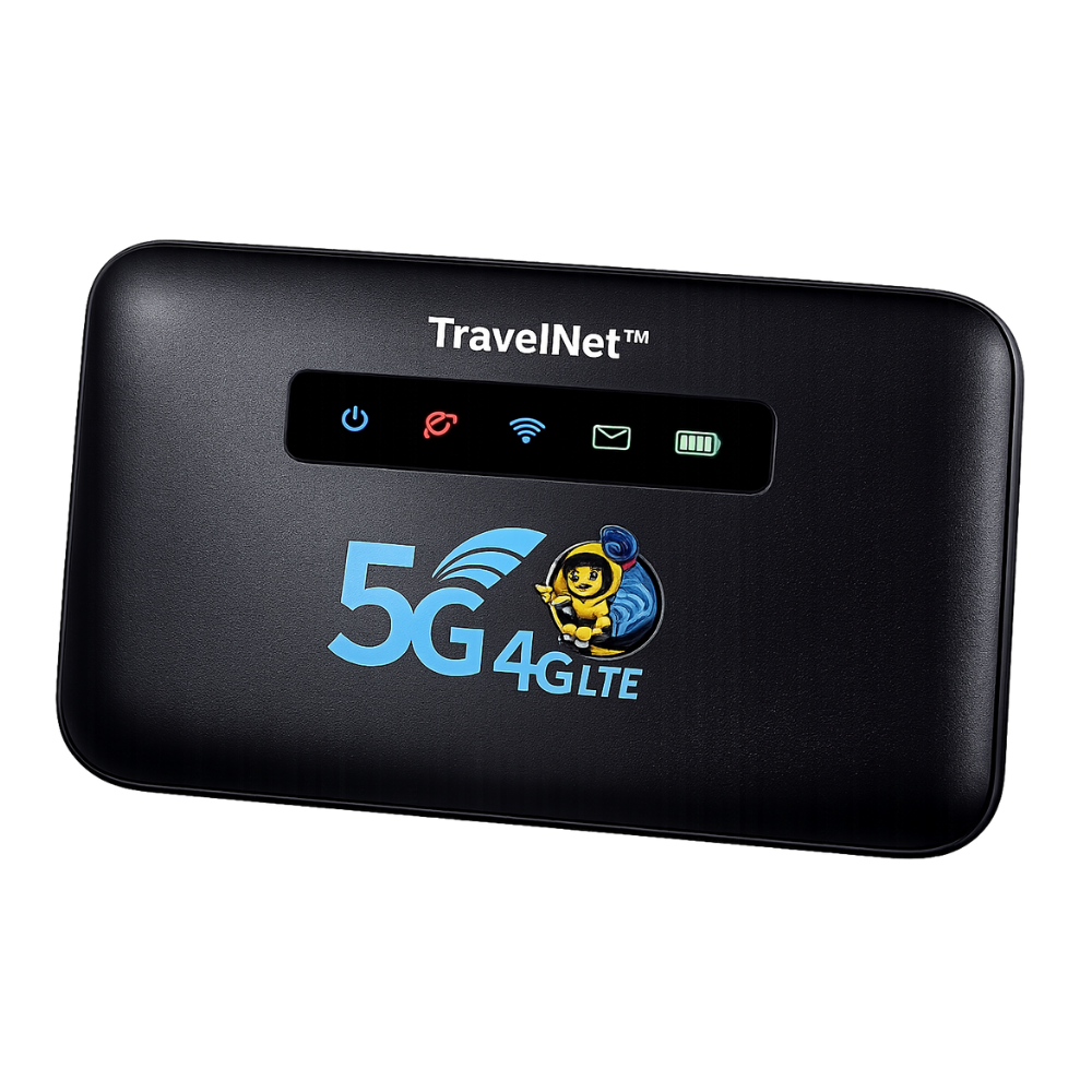TravelNet 5G 4G LTE Portable WiFi Hotspot