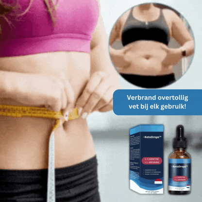 KetoDrops™ K3 -afslankdruppels | Verbrand hardnekkig vet en val tot 7 kilo af in slechts 5 dagen - zonder honger, zonder sporten