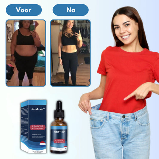 KetoDrops™ K3 -afslankdruppels | Verbrand hardnekkig vet en val tot 7 kilo af in slechts 5 dagen - zonder honger, zonder sporten